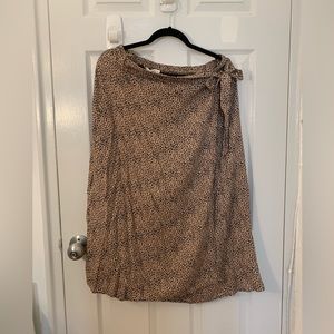 Genuine mid length wrap skirt